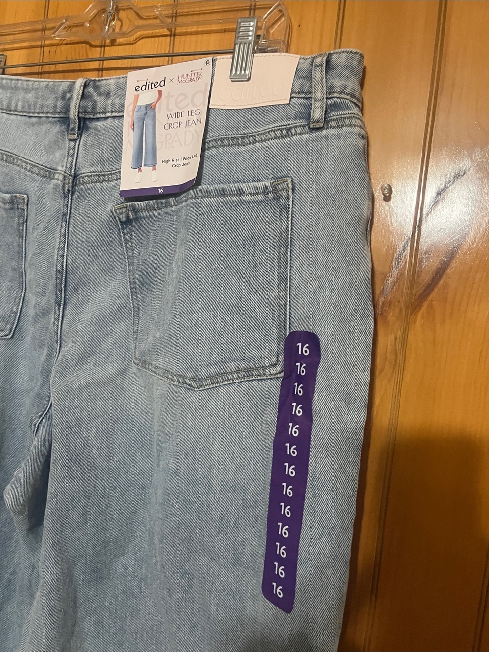 Edited X Hunter McGrady Wide Leg Crop Jeans - Picture 7 of 11